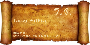 Tassy Vulfia névjegykártya